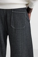 CONTRAST TOPSTITCHING JOGGER PANTS