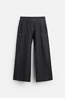 CONTRAST TOPSTITCHING JOGGER PANTS