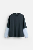 COMBINATION SLEEVE T-SHIRT