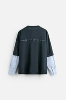 COMBINATION SLEEVE T-SHIRT