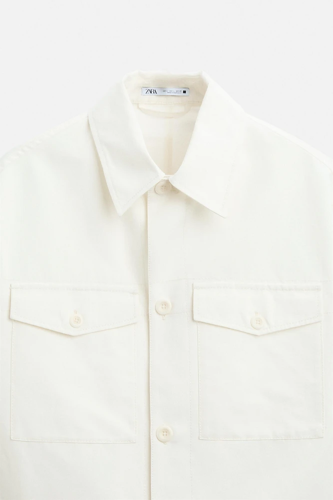 COTTON - LINEN OVERSHIRT