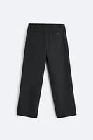 WOOL BLEND STRAIGHT FIT PANTS