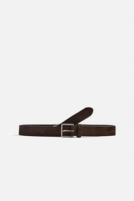 NUBUCK LEATHER BELT