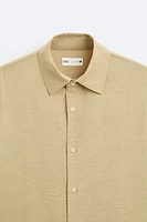 STRUCTURED VISCOSE BLEND SHIRT