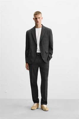 TEXTURED SUIT PANTS