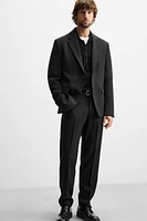 WOOL BLEND SUIT PANTS