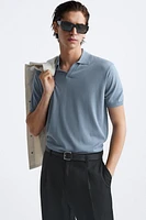 LYOCELL BLEND KNIT POLO SHIRT