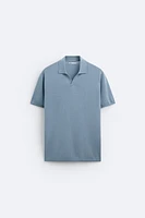 LYOCELL BLEND KNIT POLO SHIRT