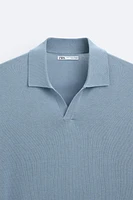 LYOCELL BLEND KNIT POLO SHIRT