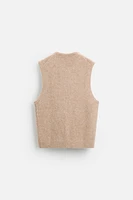 TEXTURED KNIT VEST