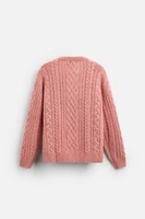 WOOL CABLE KNIT SWEATER