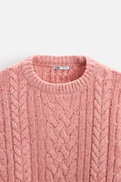 WOOL CABLE KNIT SWEATER