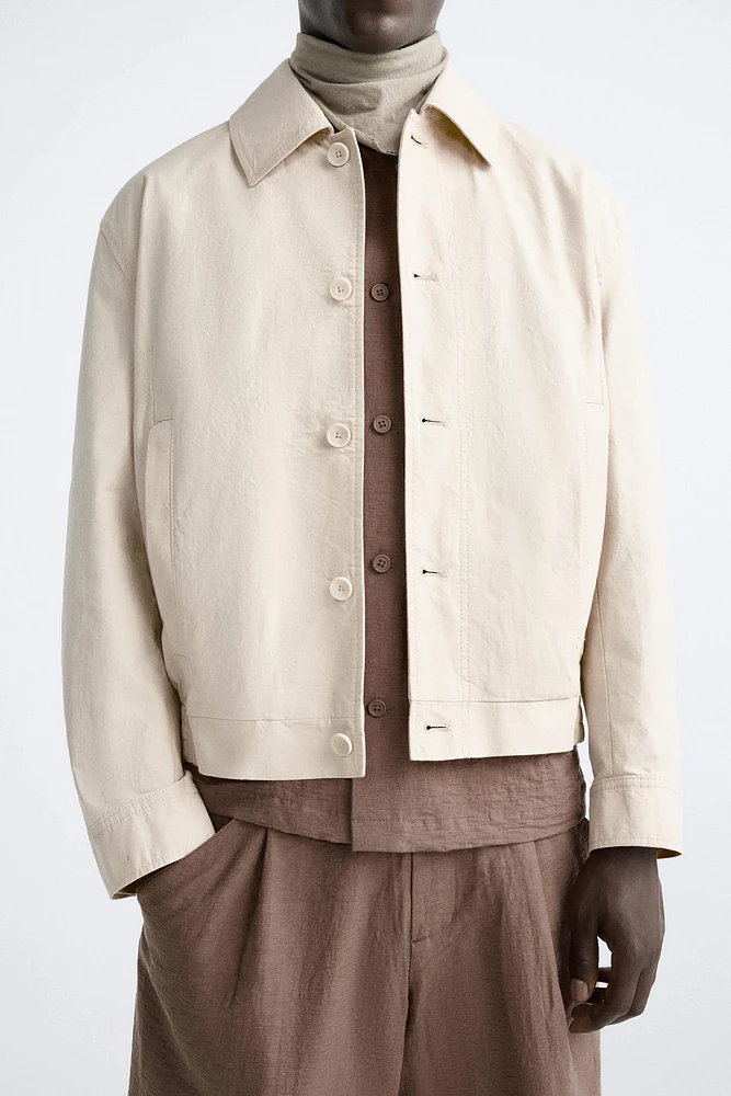 COTTON AND LINEN BLEND JACKET