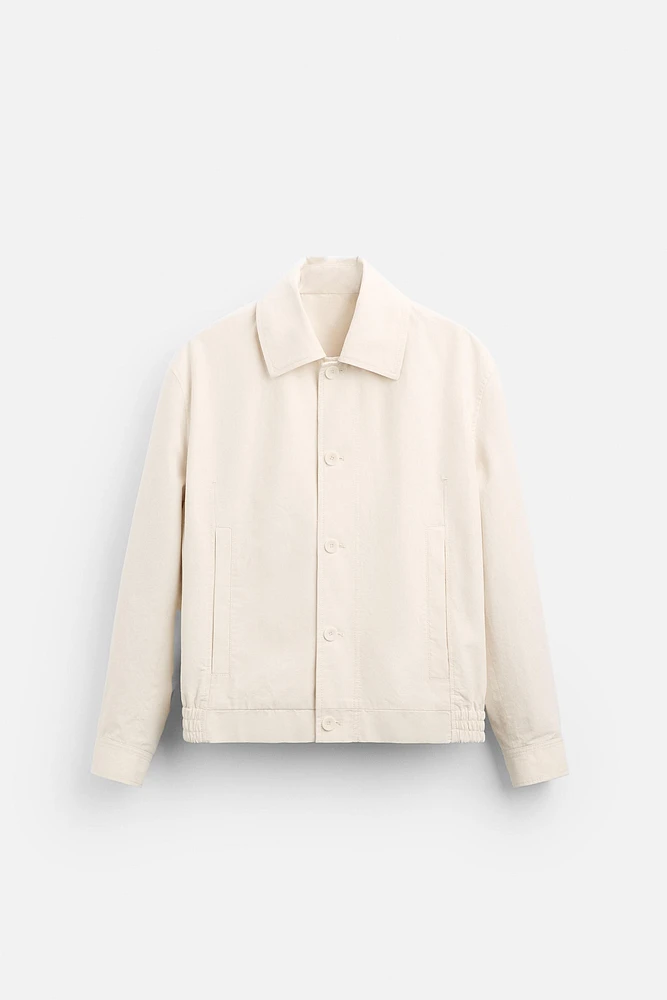 COTTON AND LINEN BLEND JACKET