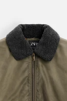 BOMBER JACKET WITH REMOVABLE COLLAR