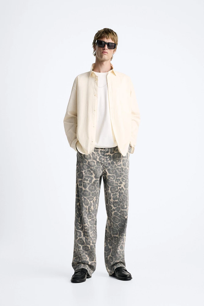 ANIMAL PRINT CARPENTER PANTS