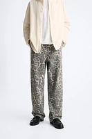 ANIMAL PRINT CARPENTER PANTS