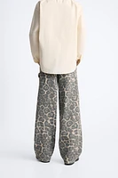 ANIMAL PRINT CARPENTER PANTS