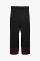 CONTRASTING HEM PANTS X STEFANO PILATI