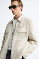 TEXTURED POCKET OVERSHIRT