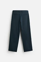 COTTON LINEN BLEND SEERSUCKER PANTS