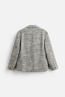 DOUBLE BREASTED TEXTURED WEAVE JACKET