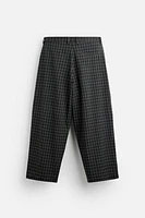 PLEATED PLAID PANTS