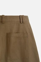 BALLOON FIT COTTON - LINEN BLEND PANTS