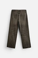 BAGGY FIT JEANS WITH DIAGONAL SEAMS