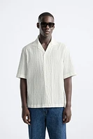 STRETCHY TEXTURED WEAVE SHIRT