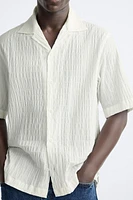 STRETCHY TEXTURED WEAVE SHIRT