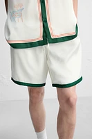 CONTRAST SATIN EFFECT SHORTS