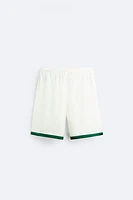 CONTRAST SATIN EFFECT SHORTS