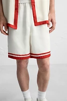 CONTRAST SATIN EFFECT SHORTS