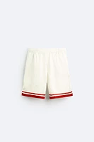 CONTRAST SATIN EFFECT SHORTS