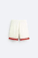 CONTRAST SATIN EFFECT SHORTS