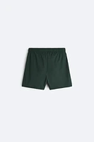 WASHED POPLIN SHORTS