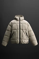 HOODED QUILTED JACKET