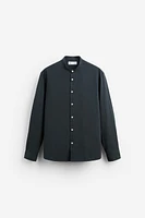 WRINKLE-LOOK COTTON SHIRT