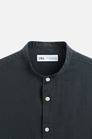 WRINKLE-LOOK COTTON SHIRT