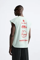 PRINTED TEXT JACQUARD T-SHIRT