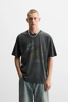 WASHED PRINTED T-SHIRT