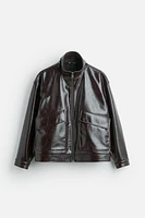 FAUX LEATHER JACKET