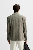 COTTON - WOOL HERRINGBONE BLAZER