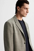 COTTON - WOOL HERRINGBONE BLAZER