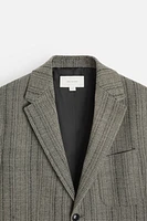 COTTON - WOOL HERRINGBONE BLAZER