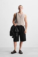 PLEATED SHORTS