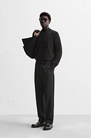 PLEATED COTTON - WOOL PANTS