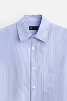 STRIPED POPLIN SHIRT