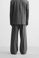 WIDE FIT STRIPED SUIT PANTS